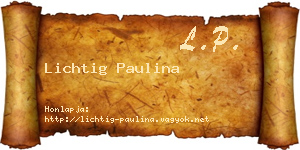 Lichtig Paulina névjegykártya
